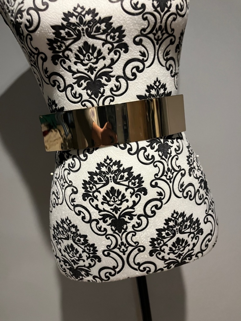 Gold Mirror Wide Waist Belt - Fashion Accessory